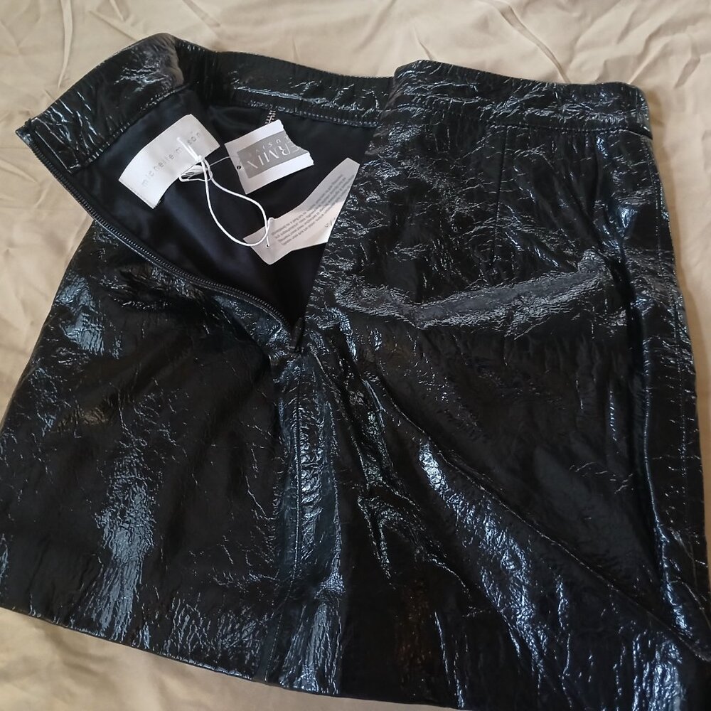 NWT Michelle Mason patent leather skipper skirt Sz 2 - Picture 4 of 4